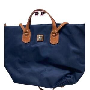 Dooney‎ & Bourke Windham Leighton Tote– Navy Blue with Leather Trim $250